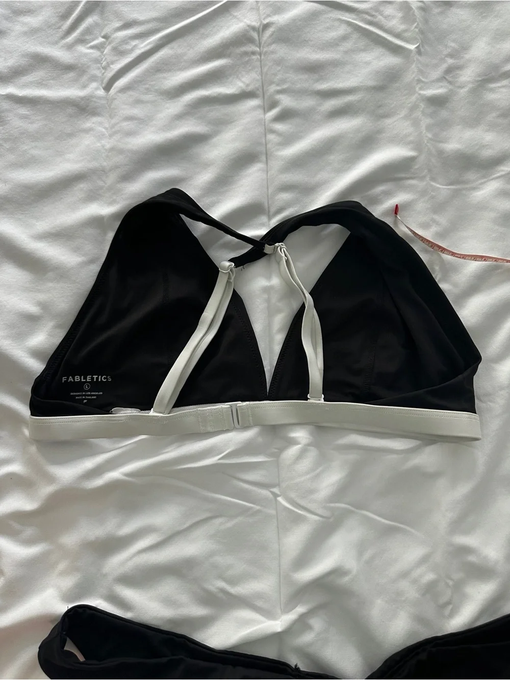 Fabletics Black Bikini Set with White Trim